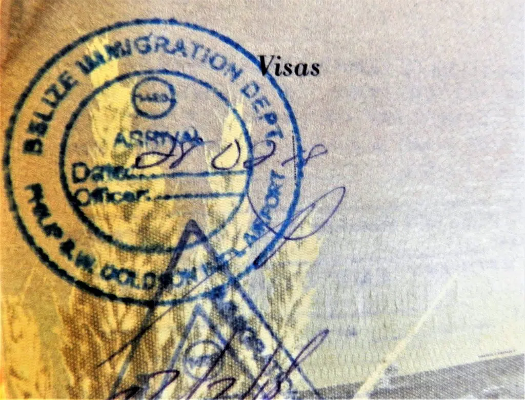 Belize Passport Stamp