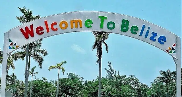 Welcome To Belize Sign